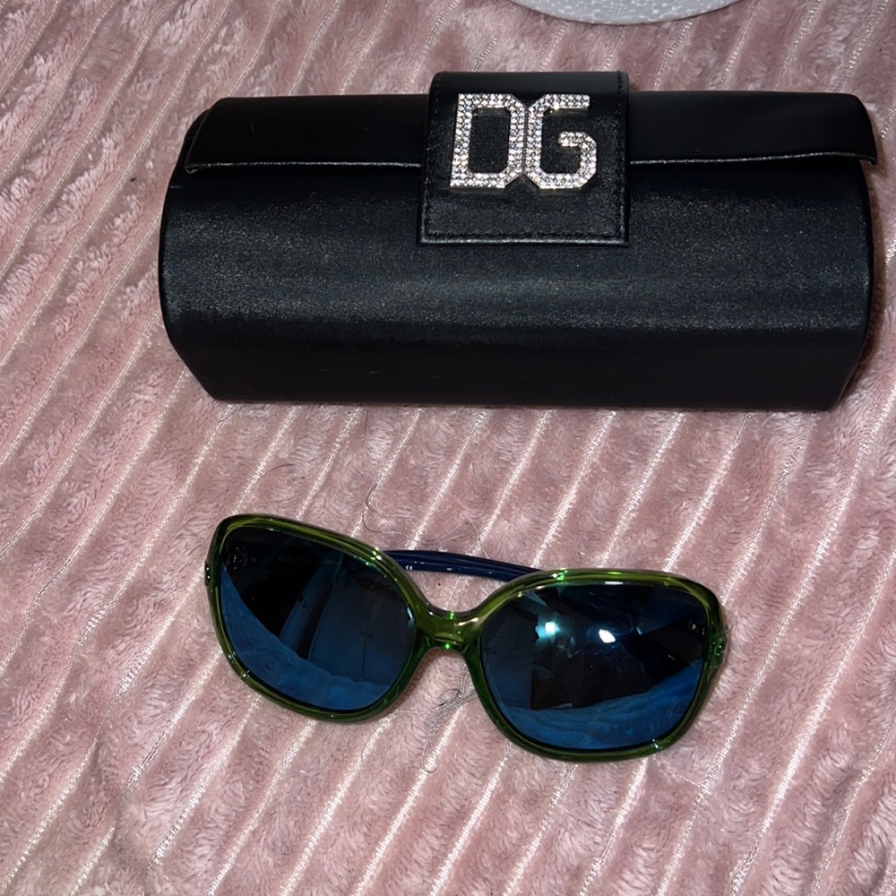 Dolce & Gabbana oversized sunglasses D&G 8082 1909/55 58-15 130 3N green & blue.